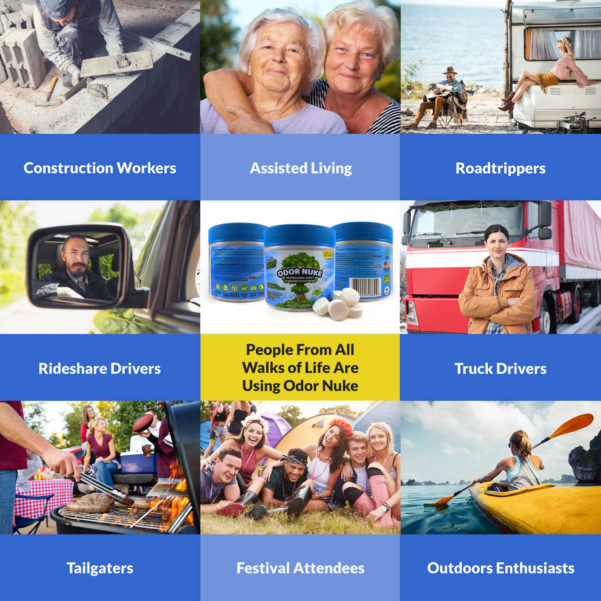 ODOR NUKE Tablets Professional Human Urine Smell Remover Odor